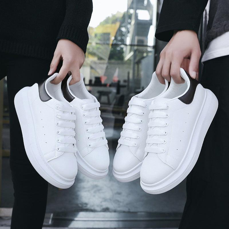 2025 White Platform Height Boost Sneakers
