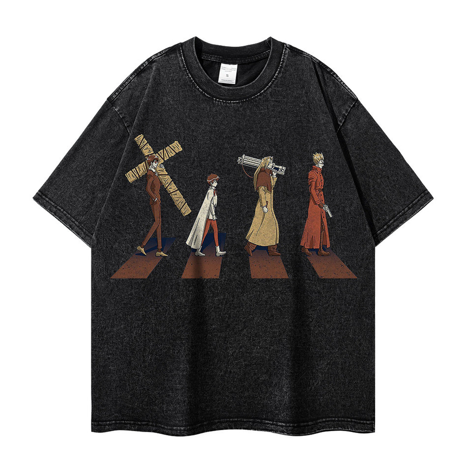 Anime Print Heavy Wash T-Shirt