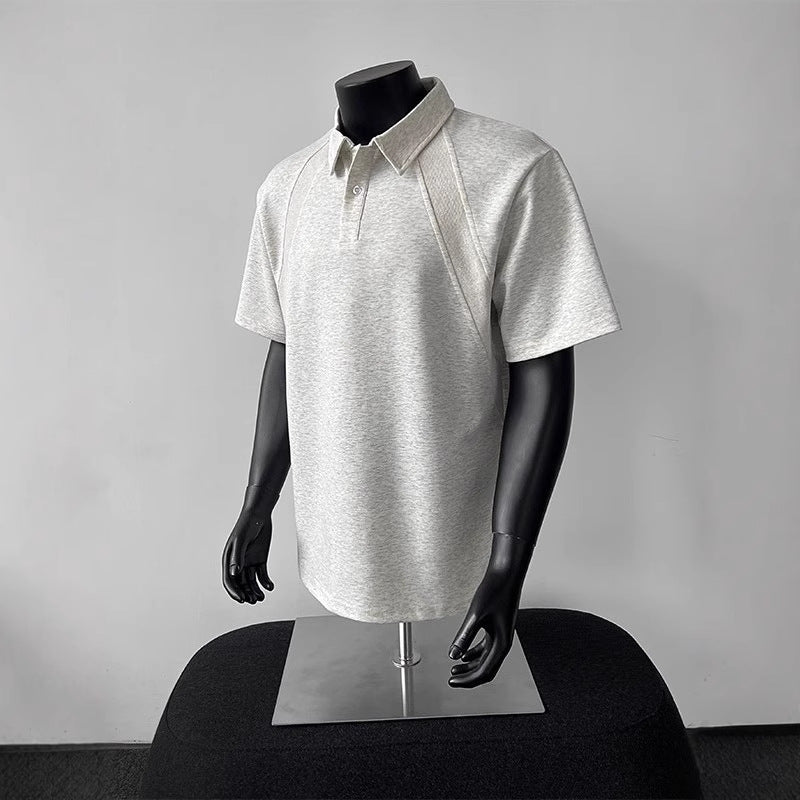 Men’s Heavy Polo T-Shirt – American Style Summer Youth Trend