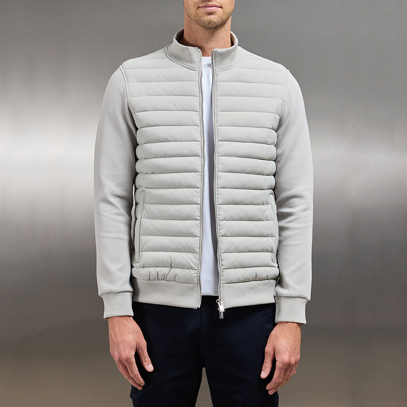 Men’s Lightweight Down Jacket Stand Collar Autumn Winter