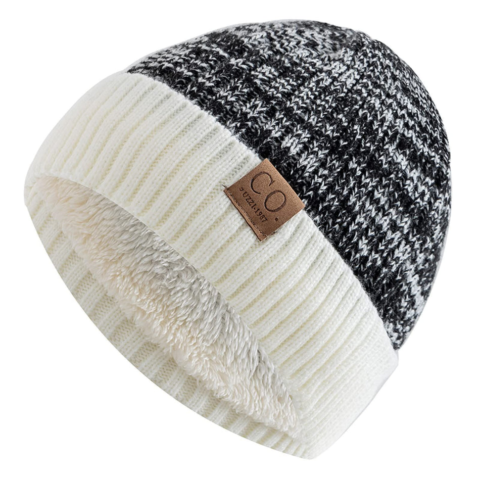 Lined Brimless Knitted Winter Hat for Adults