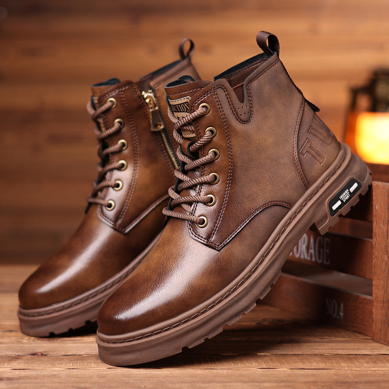 Men’s Oxford Martin Boots – Retro Leather Workwear Style