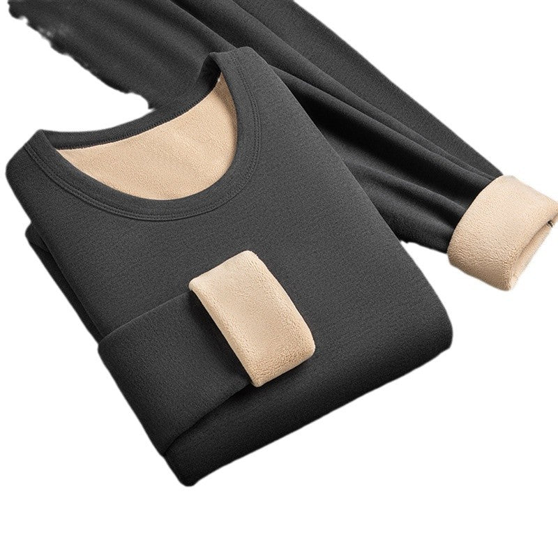 Men’s Fleece-Lined Thermal Suit – Thick Cold-Proof Autumn Winter Base Layer