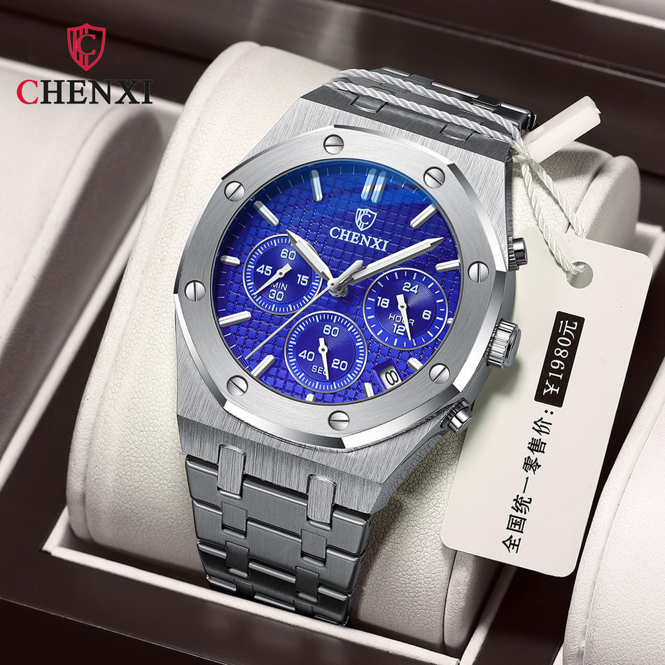 Men’s Multifunction Sports Watch | Waterproof Steel Band