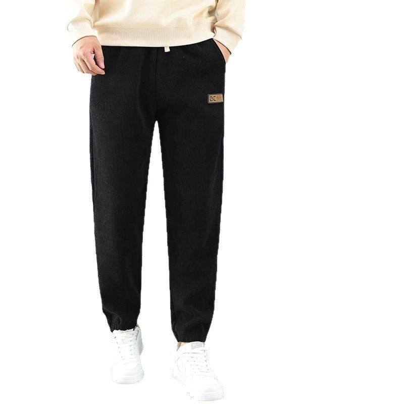 Men’s Plus-Velvet Corduroy Sweatpants 2025 Thickened Autumn Winter