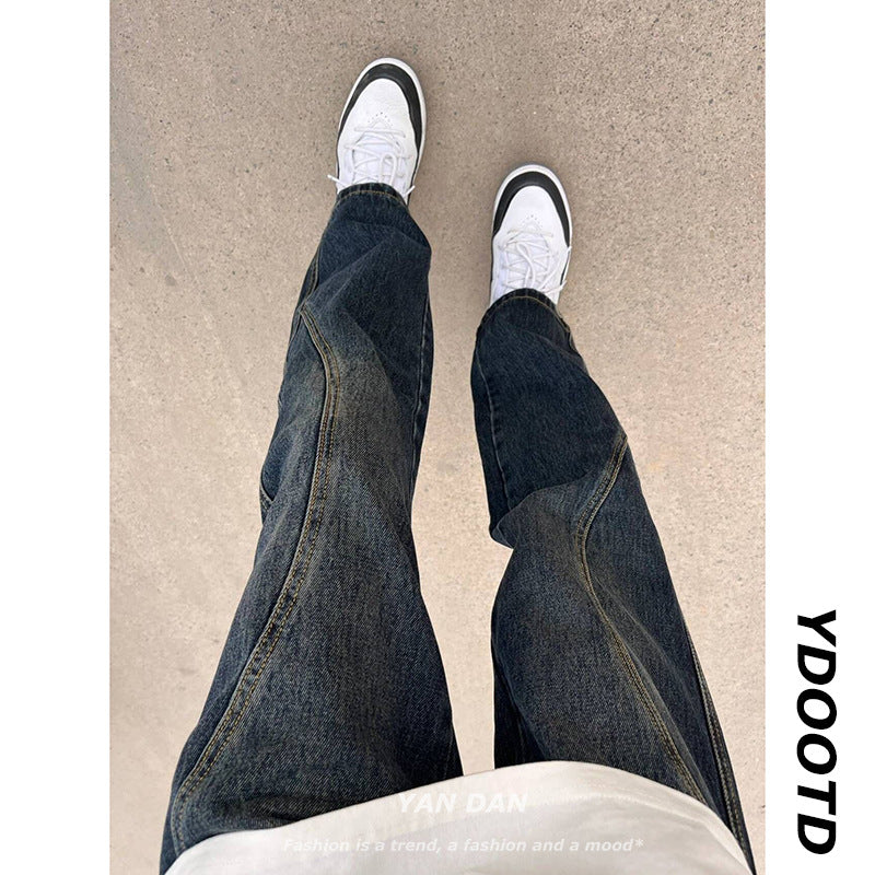 Retro Spliced Flared Jeans | High Street Men’s Style