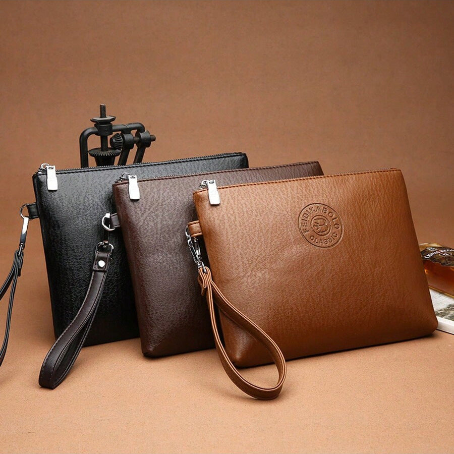 Men’s Business Clutch Bag - Large Capacity & Retro Style