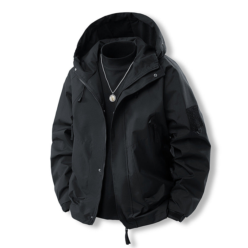 Teen Men’s Hooded Jacket 2025 Spring & Autumn Windproof Coat
