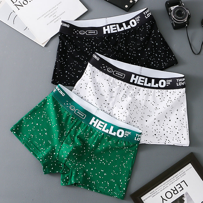 (Pack of 5)-Men's Cotton Boxer Shorts – Trendy & Breathable Style
