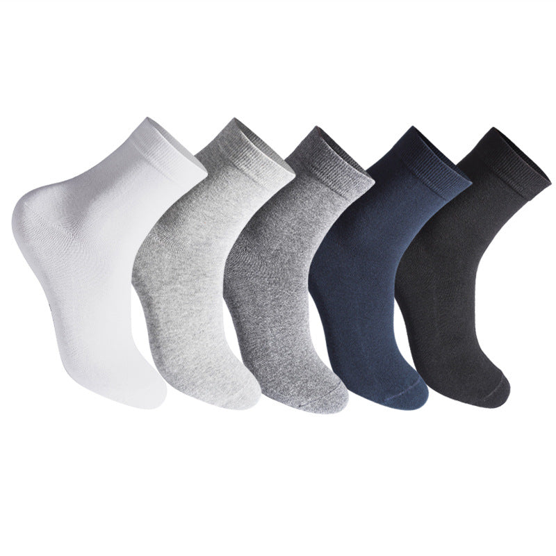 PACK OF 10-Men's Silver Ion Antibacterial Cotton Business Socks Set