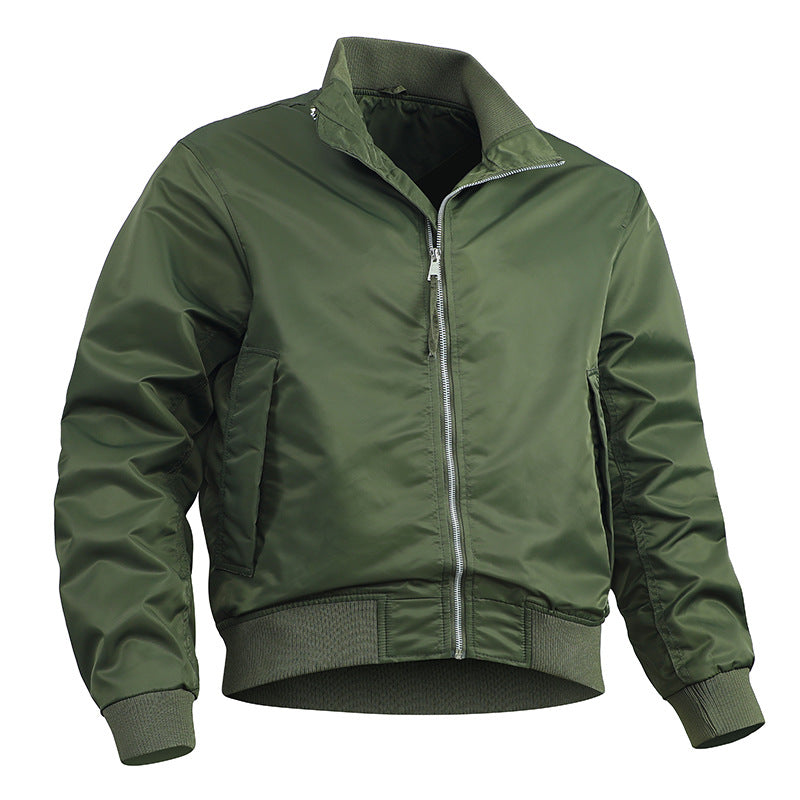 Thickened MA-1 Bomber Jacket Men Women American Retro Khaki