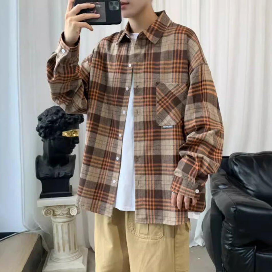 Retro Plaid Shirt – Classic, Comfy & Campus-Ready