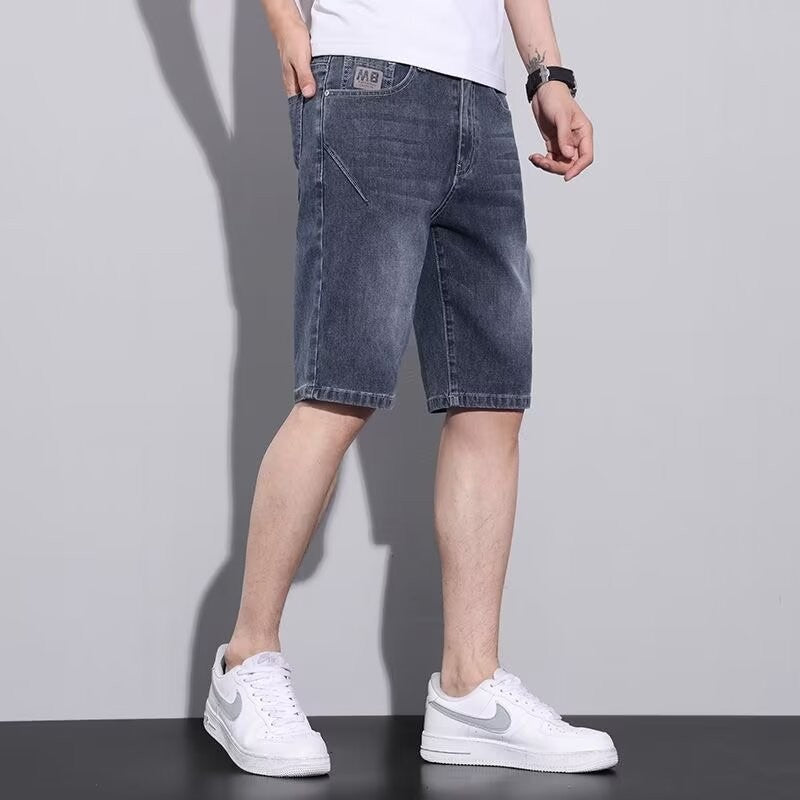 Men’s Summer Denim Shorts | Loose Fit 5-Point Stretch