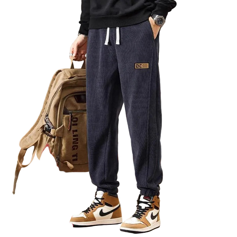 Plus-Size Men’s Winter Fleece-Lined Corduroy Pants
