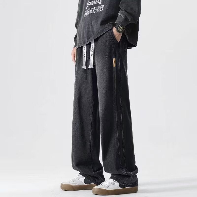 Men’s Loose Wide-Leg Cross-Border Jeans
