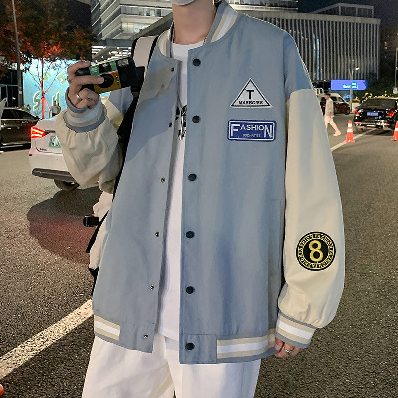 Men's Hong Kong Style Baseball Coat – Summer Casual Jacket