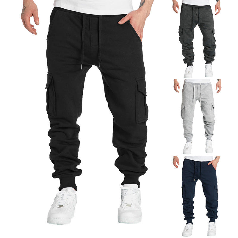 Men’s Multi-Pocket Cargo Pants – Fleece Winter Overalls