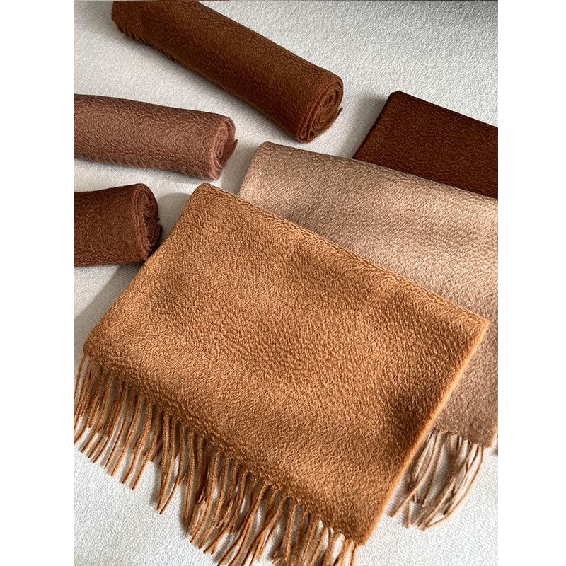 Full Cashmere Water Ripple Scarf – Warm Autumn/Winter Unisex Scarf