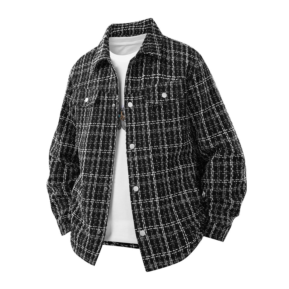 Men’s Small Chanel Style Lapel Overshirt Jacket