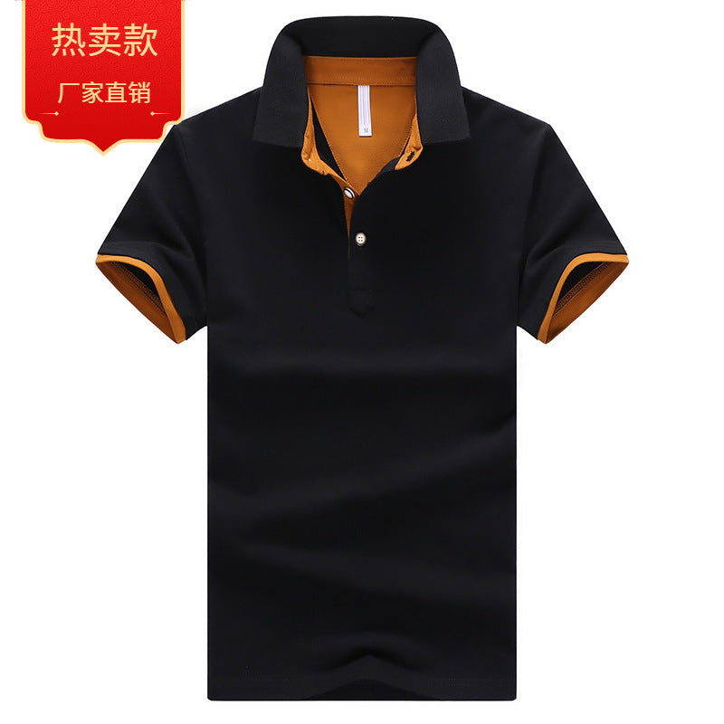Stitching Polo Shirt – Trendy Cotton T-Shirt for Men