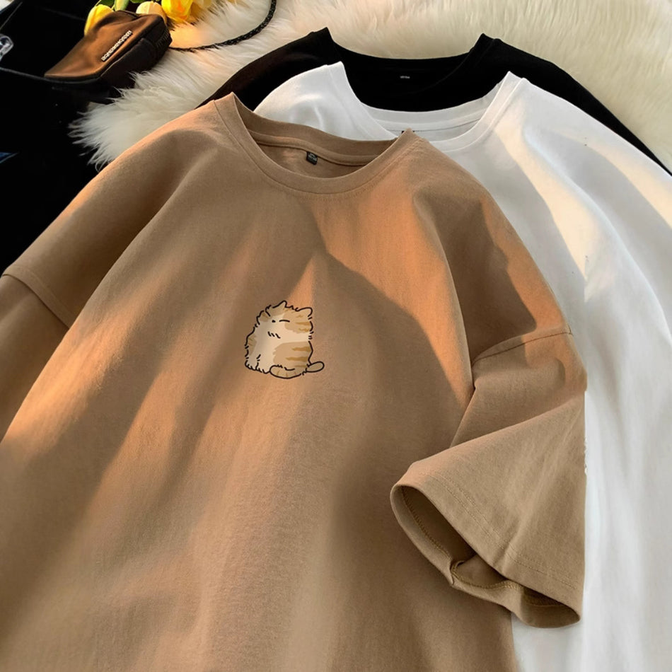 Men’s Oversized Japanese Style T-Shirt – 2024 Summer Casual Wear