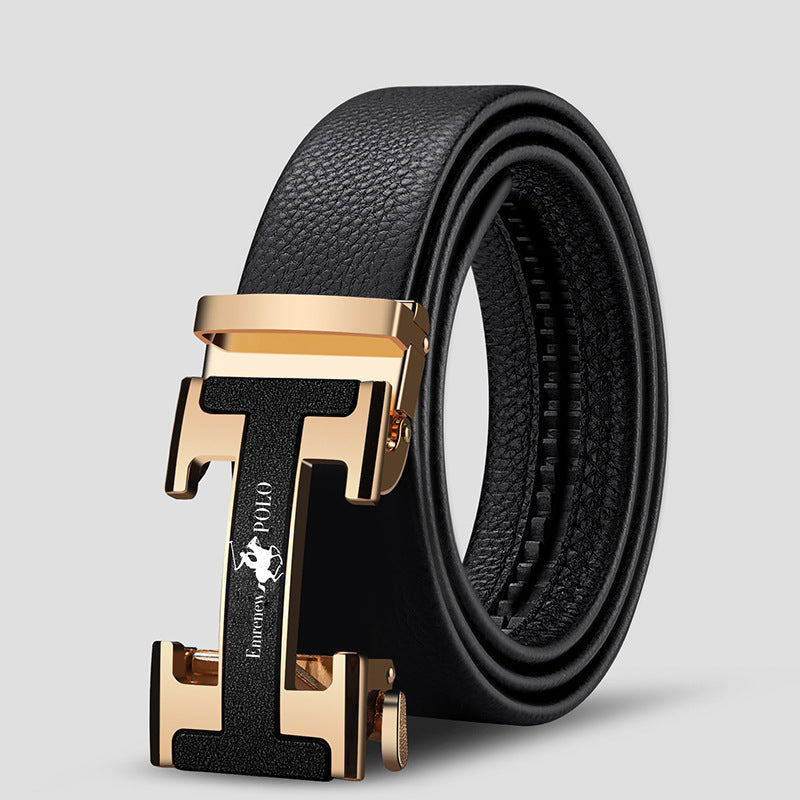 Ample Paul Top Layer Cowhide Belt with Automatic Buckle