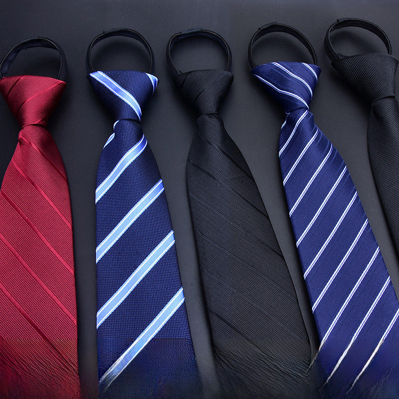 Men’s Zipper Tie – 8cm Easy Formal Wear for Work & Wedding