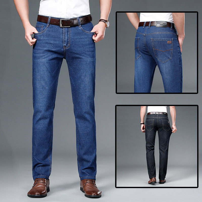 Men’s Fleece-Lined Thick Winter Jeans 2025