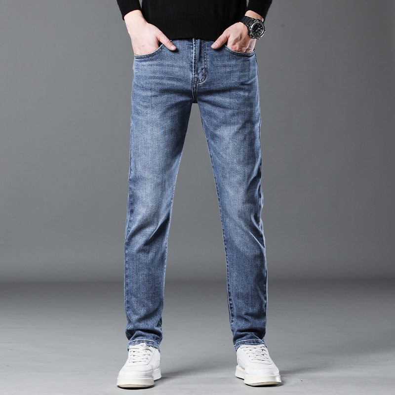 2025 Men’s Slim-Fit Straight-Leg Thick Jeans