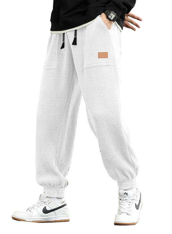 Men’s Corduroy Jogger Pants Loose Fit 2024