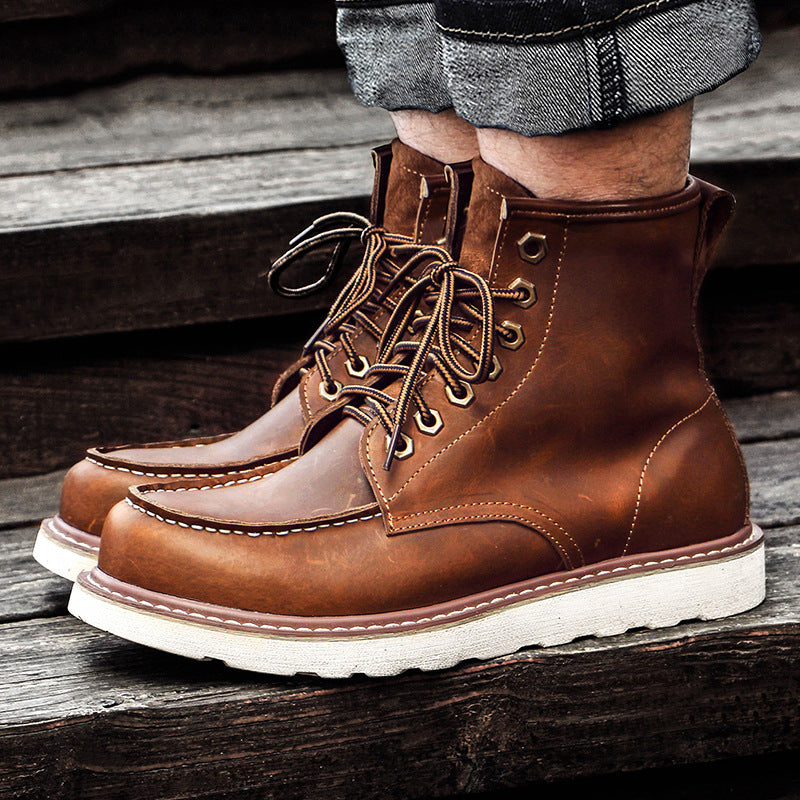 Plus Size Martin Boots | Vintage Tooling Kick Outdoor Shoes