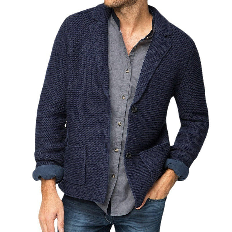 Men’s Autumn Winter Lapel Knitted Cardigan