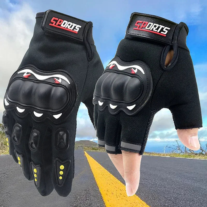 Men’s Full & Half-Finger Motorcycle Gloves – Protective, Breathable Outdoor Riding Gear