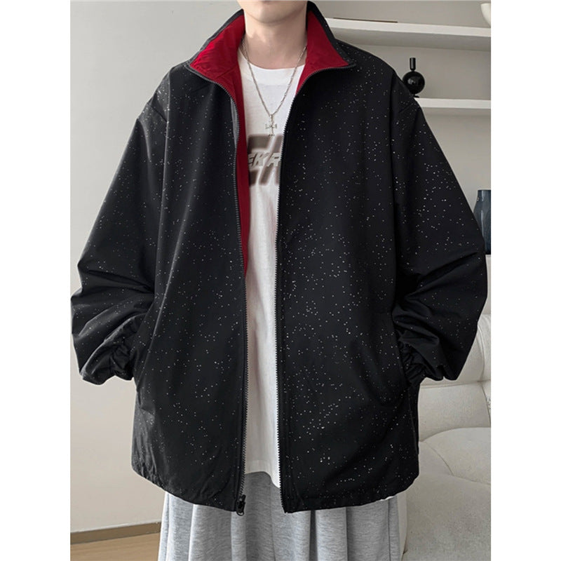 Men’s Reversible Casual Jacket – Trendy Loose Fit