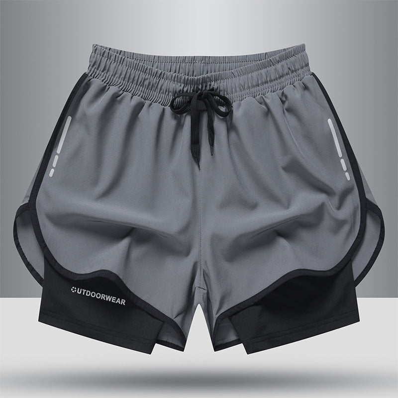 Men’s Summer Sports Shorts | Thin Quick-Drying Running Shorts with Lining, Stretch Fabric, Anti-Exposure Plus Size Training Pants