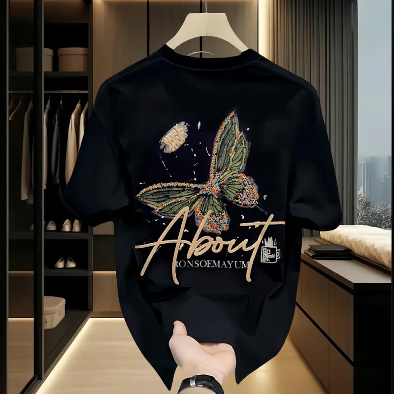 Heavy Cotton Printed T-Shirt – Men’s 2024 Trendy Summer Tee