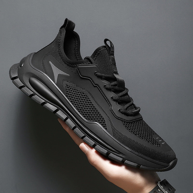Men’s Summer Breathable Black Mesh Non-Slip Casual Shoes