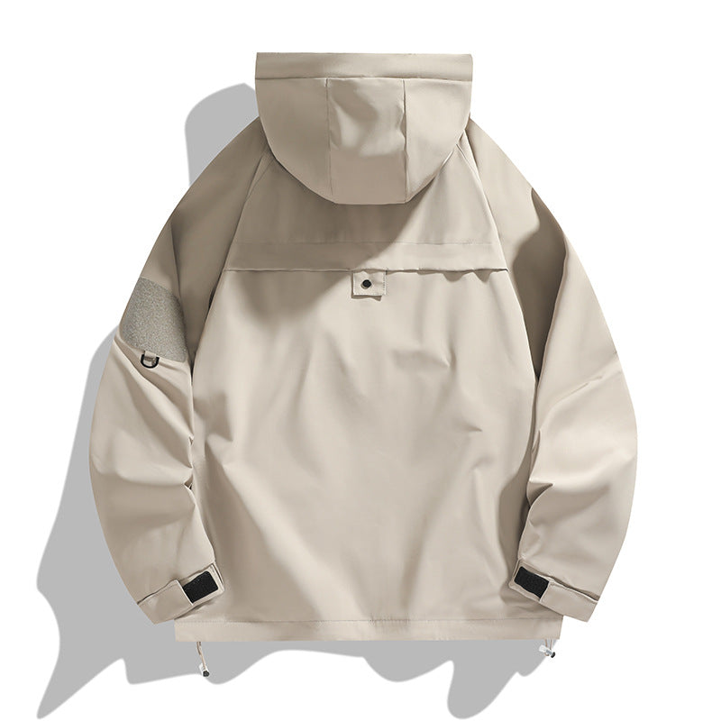 Unisex Korean-Style Hooded Jacket 2024 Spring & Autumn