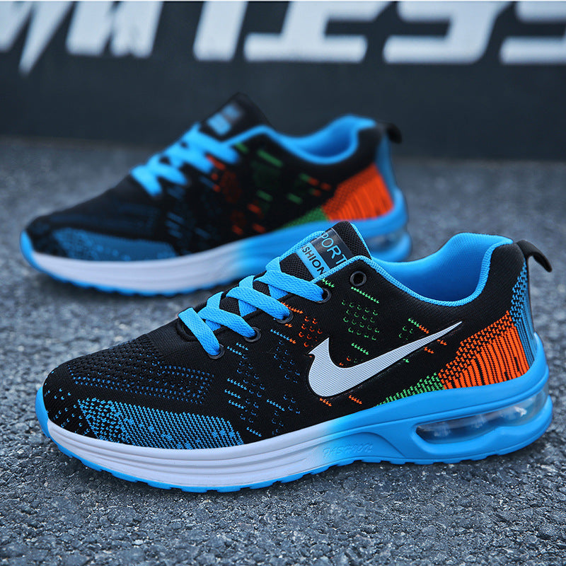 Men’s Air Cushion Hidden Height Mesh Running Shoes