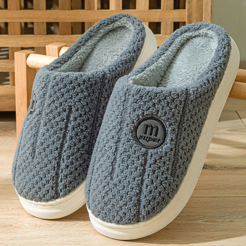 Winter Cotton Slippers – Warm Non-Slip Home Slippers for Men & Women