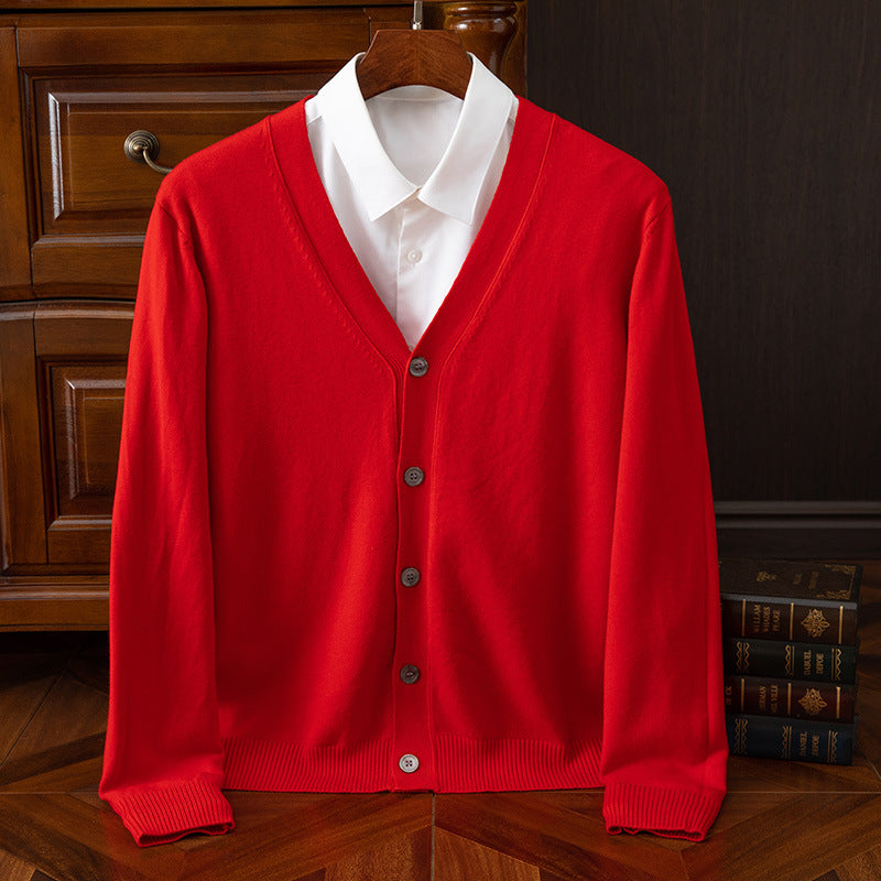 Men’s Loose V-Neck Knitted Cardigan Nepal