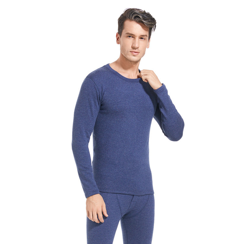 Men’s Cashmere Silk Velvet Thermal Suit – Half Turtleneck Winter Base Layer