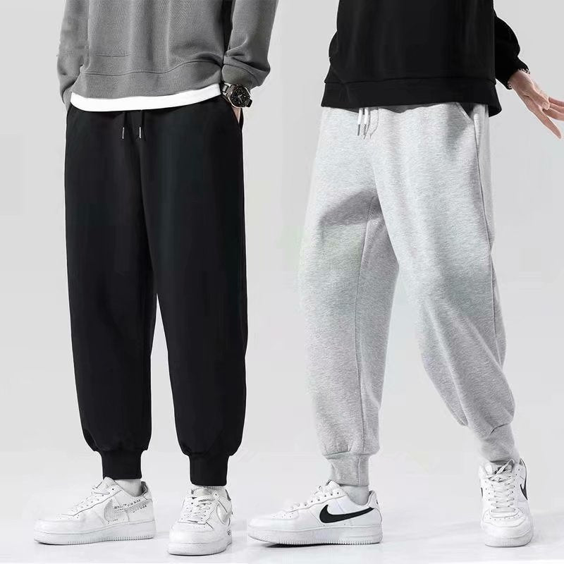Youth Winter Gray sweatPants – Heavy Cotton Casual Sports Loose Pants