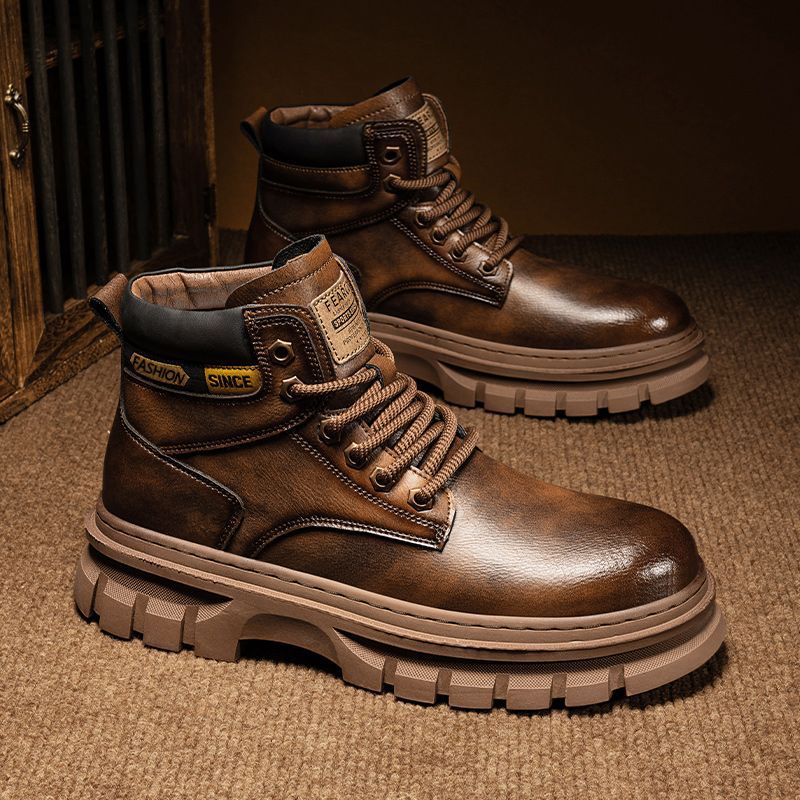 Men's High-Top Martin Boots – British Style