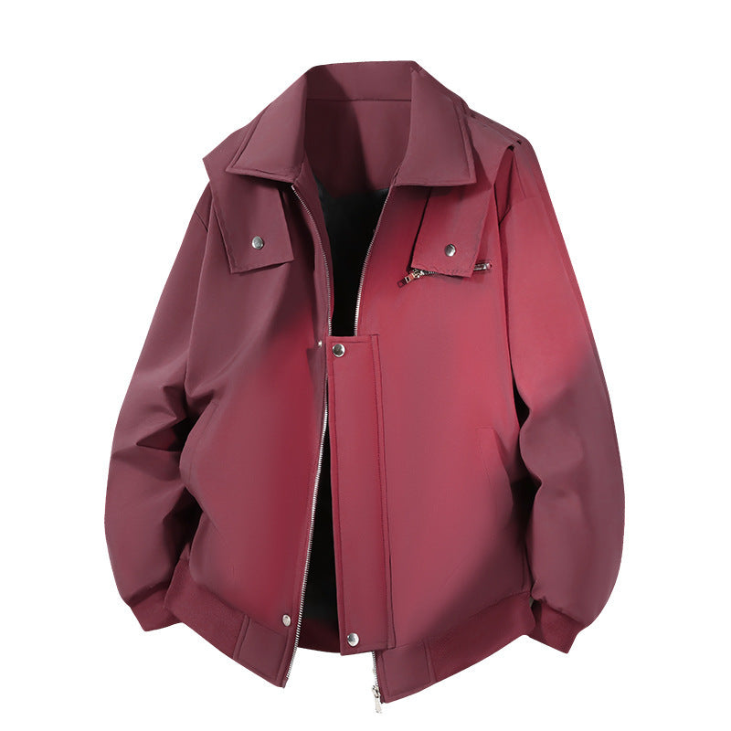 Men’s Velvet Bomber Jacket – Autumn & Winter Casual