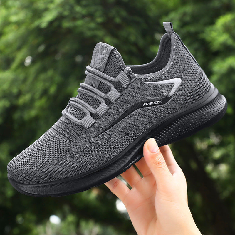 Men’s Breathable Fly-Woven Soft Sole Sports Shoes