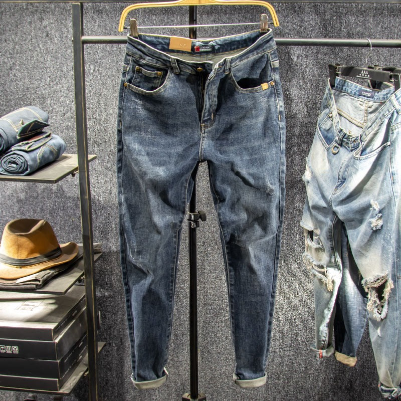 Summer Slim Nine-Point Jeans – High-End Fashion Men’s Pants