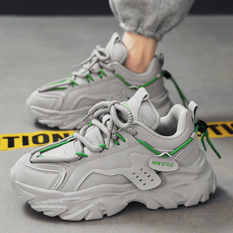 Trendy Men's Thick-Soled Sports Shoes for Summer 2025