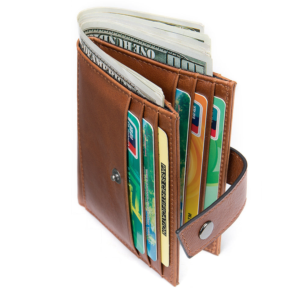 Malunte Men’s Cowhide Wallet – Handmade Vintage Coin Purse
