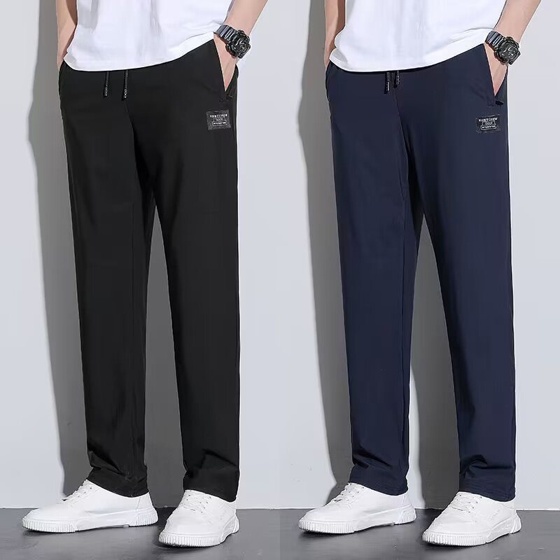 Men’s Summer Ice Silk Quick-Dry Casual Pants